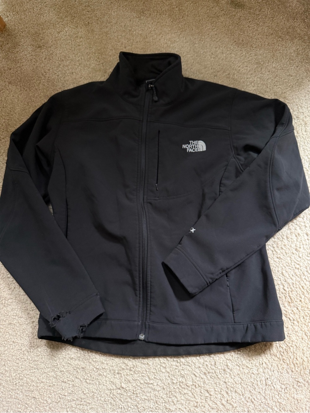 The North Face Apex Jacket Sz M Women's Softshell Black Fleece Lined Soft shell